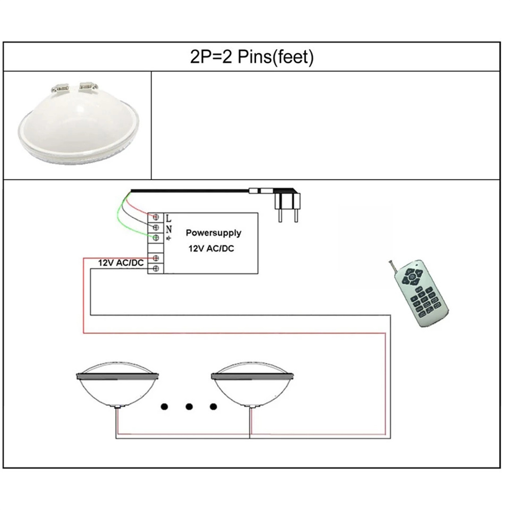 45W 25W PAR56 RGB LED Swimming - Xy Spa & Wellness George Town recension och pris