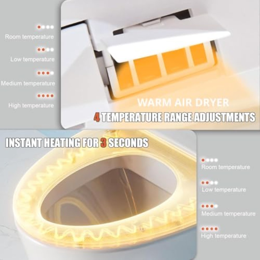 Electric Bidet Toilet Seat wit - Spa & Wellness Paradies Braunschweig recension och pris
