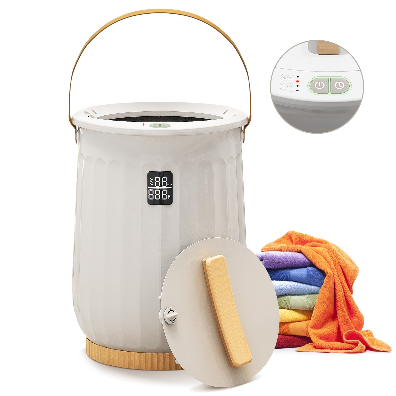 20L Towel Warmer Bucket with T - Spa & Wellness Paradies Braunschweig recension och pris