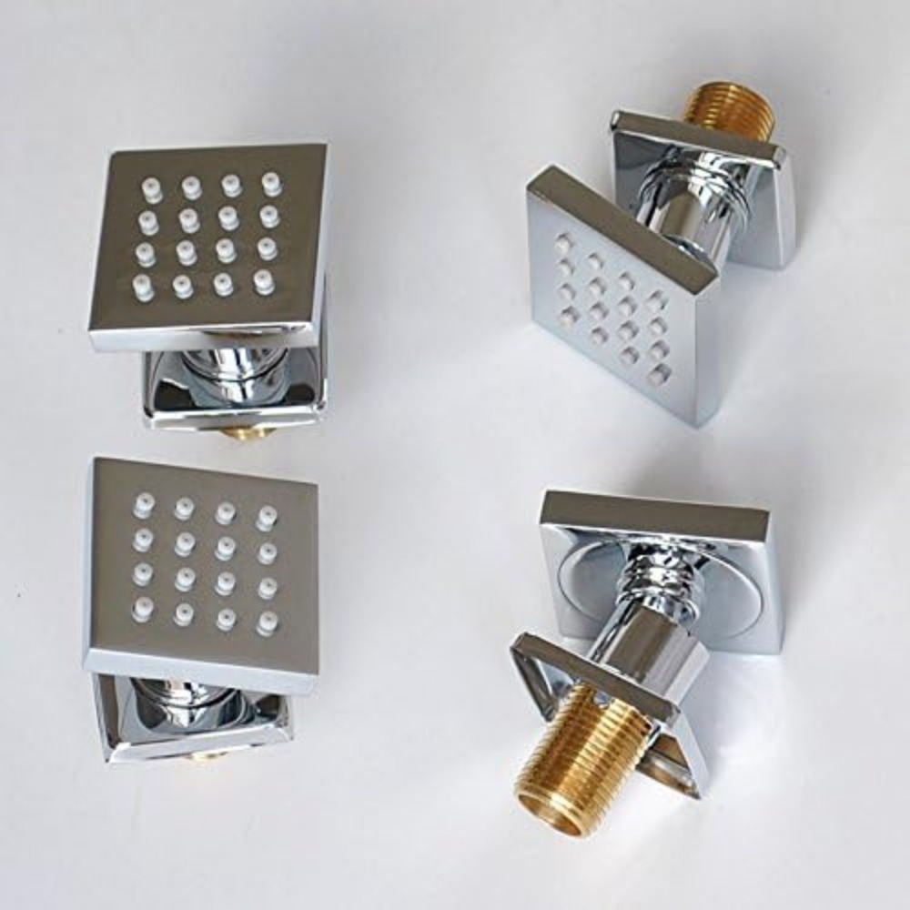 4 Pcs Square Solid Brass Showe - Spa & Wellness Paradies Braunschweig recension och pris