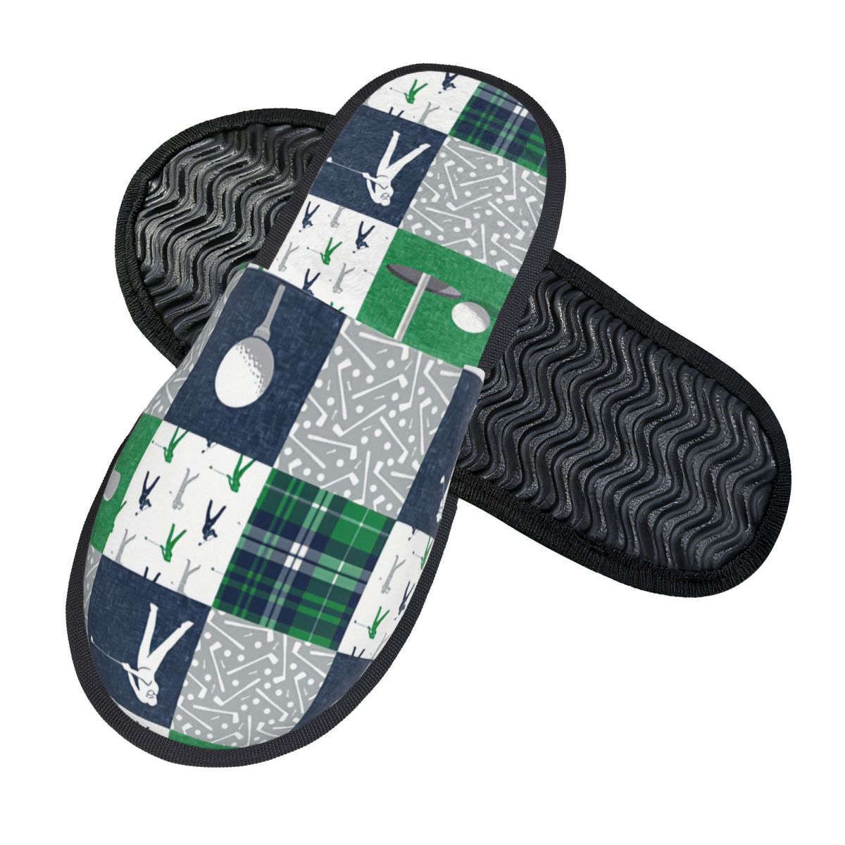 Golf Navy Plaid Guest Slippers - Spa & Wellness Paradies Braunschweig recension och pris