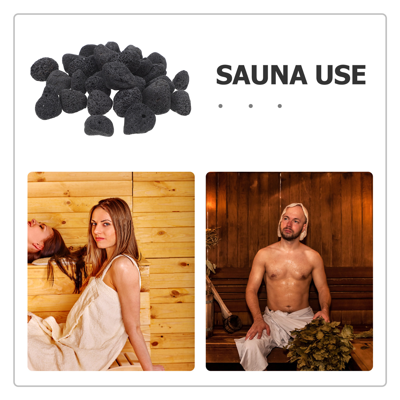 6 Bags Premium Basalt Sauna St - Spa Wellness Rockwell recension och pris